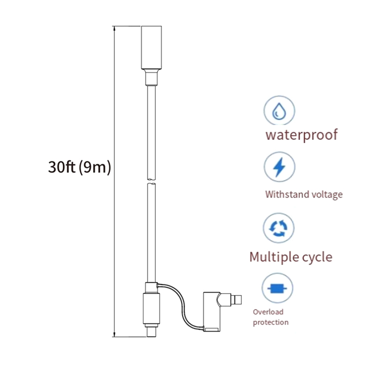Solar Generator - Cable de extensión ABNJ 12AWG para